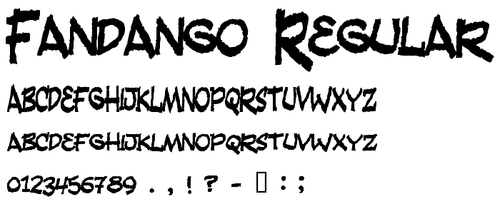 Fandango Regular font